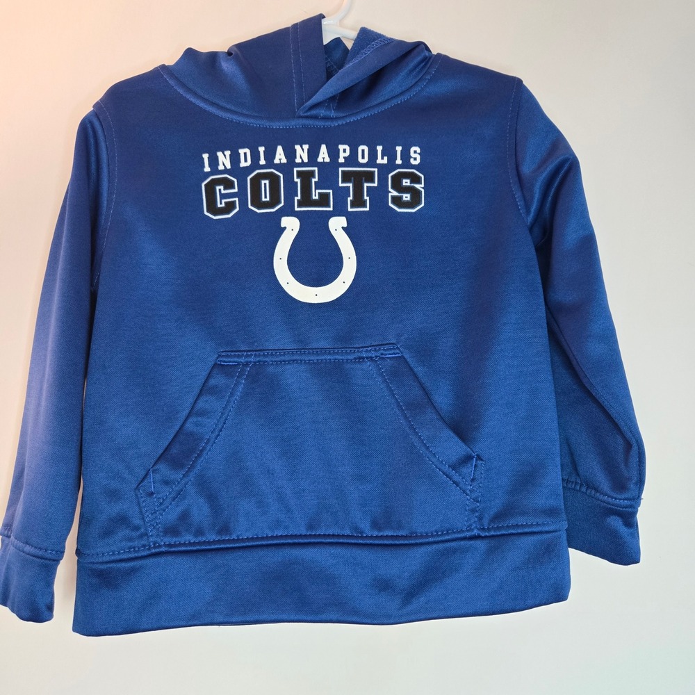 NFL Team Apparel Indianapolis Colts Blue Pullover Hoodie Kids 3T Sweatshirt